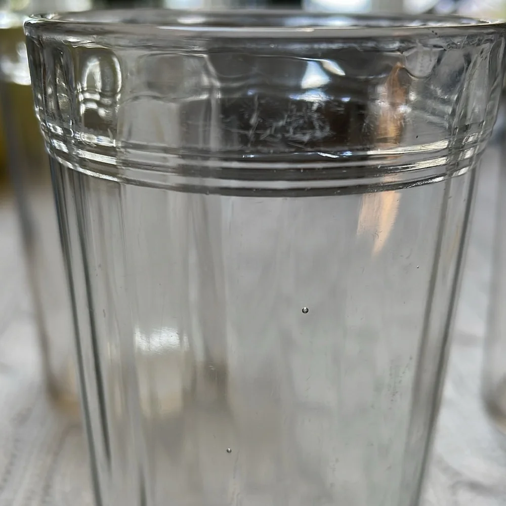 Vtg Anchor Hocking lot of 3 Various Jam jelly juice jars similar yet different